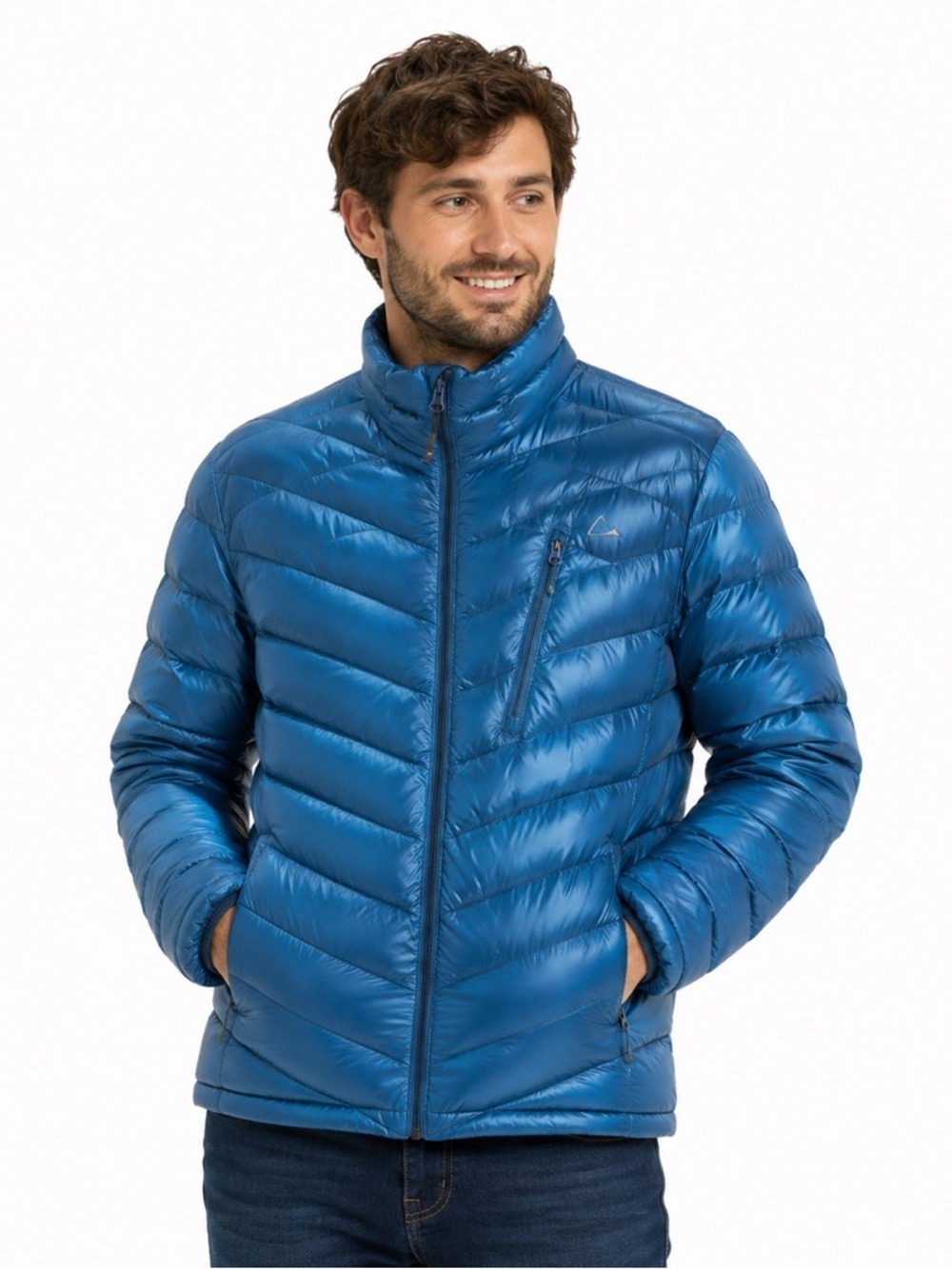 Paradox Men’s Down Puffer Jacket Soft Shell Turquoise Ling Sleeve Winter Active